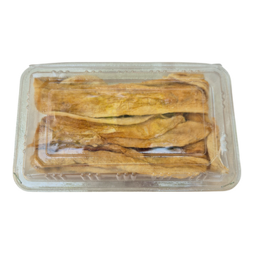 Organic dried melon slices from Nut Fusion, showcasing golden, chewy dried fruit pieces in a natural, appetizing display.