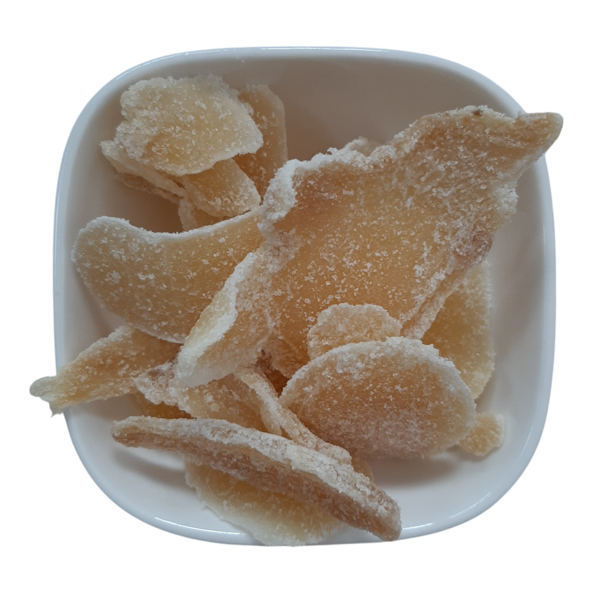 Organic dried ginger slices from Nut Fusion, dried spices with sliced ginger pieces for cooking and baking.