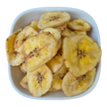 Organic dried banana chips for snacking and baking