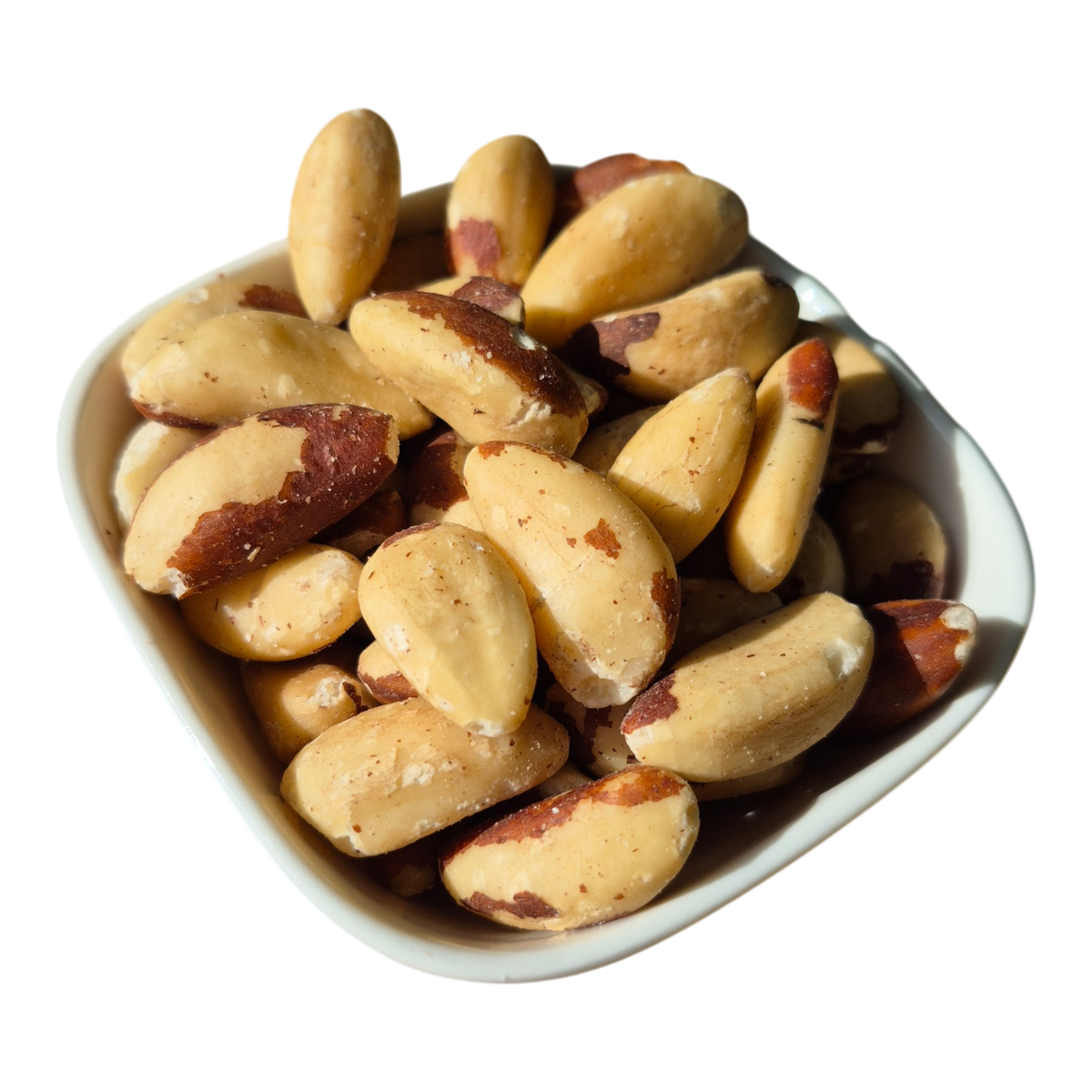 Brazil nuts shown in premium Nut Fusion packaging