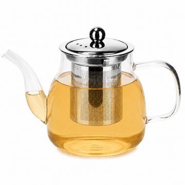 Teapot With Infuser – Glass & Stainless Steel Tea Maker