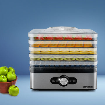 NNEDSZ 5 Trays Food Dehydrator Stainless Steel Tray