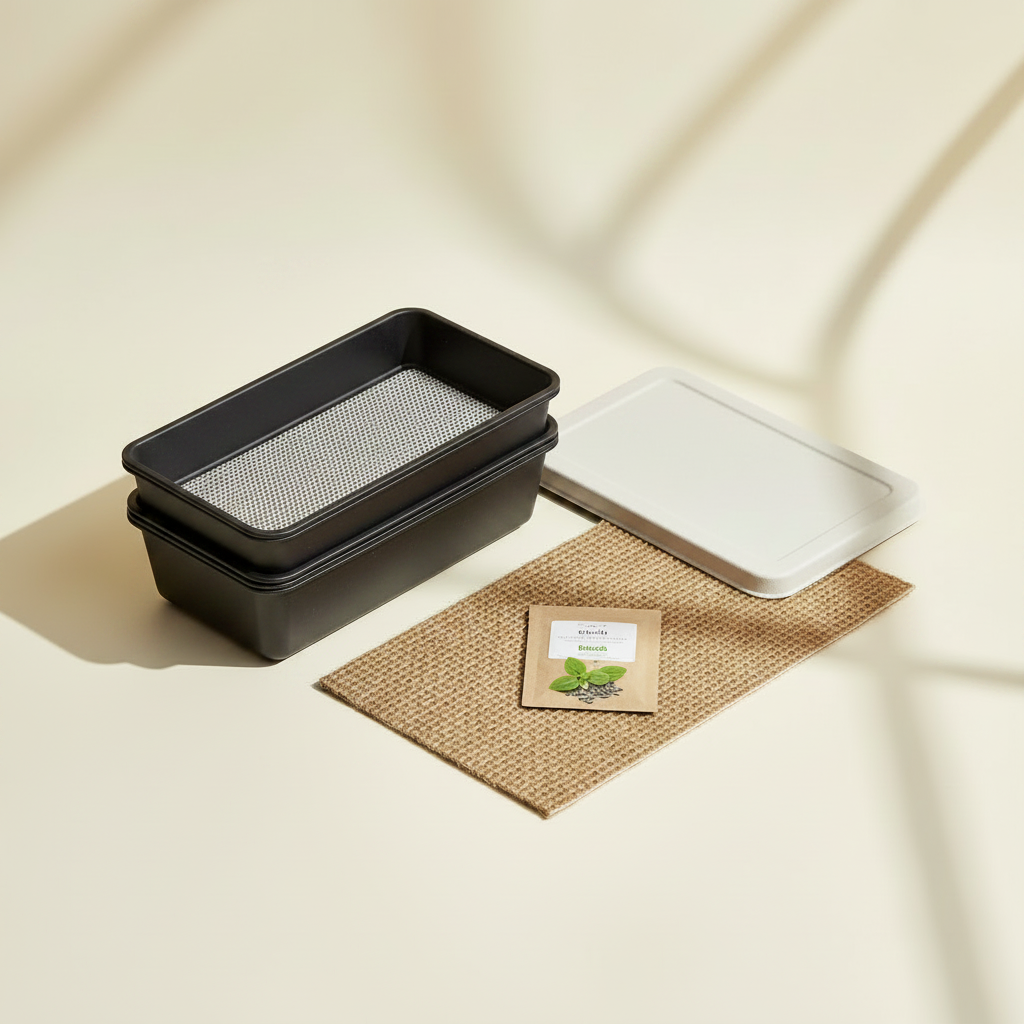 Microgreens Beginner Growing Kit - Black Trays