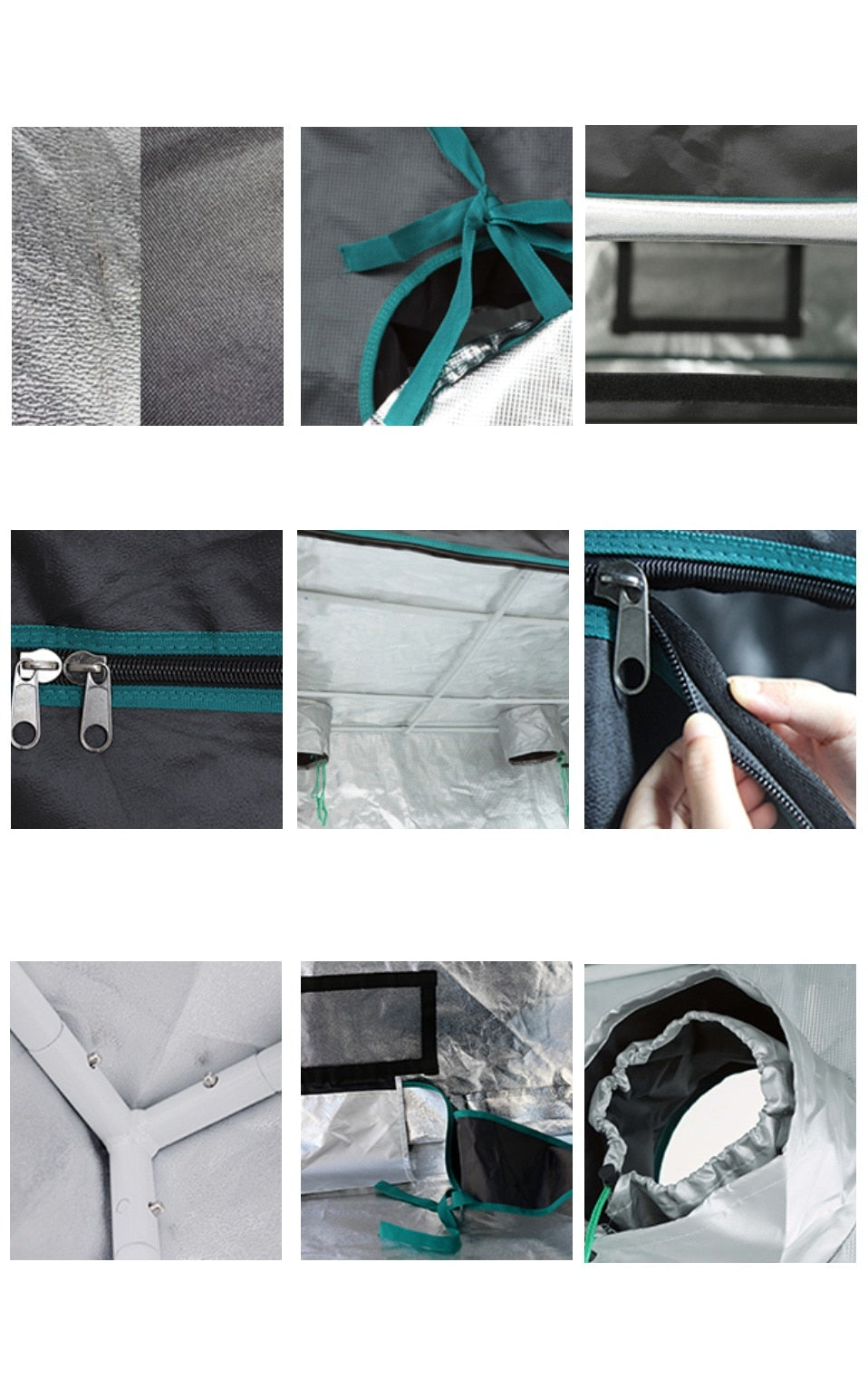 Reflective Mylar Grow Tent 1680D 100x100x180cm Growing Tent for Plants, Grow Kit (39''x39''x70'')