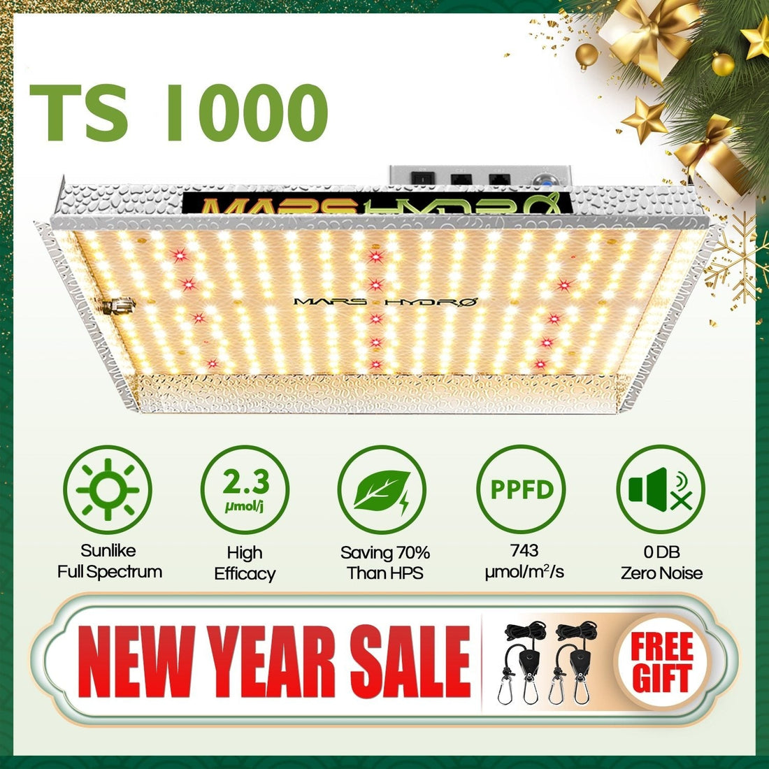 TS 1000W LED Grow Light Full Spectrum Best for Hydro Plant Veg Flower Hydroponics